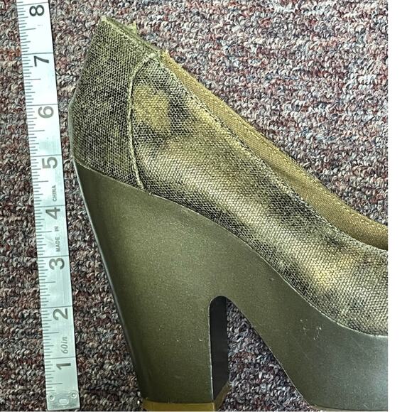 Rocket Dog heels platform chunky brown peep toe wedge size 8M - Picture 9 of 9